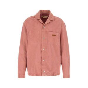 Marni Men Pink Suede Shirt